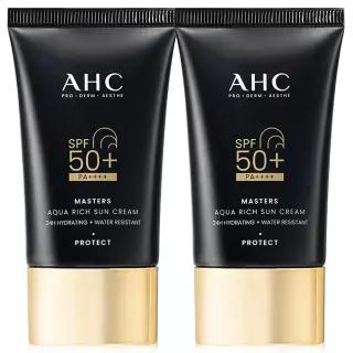 AHC 마스터즈 아쿠아 리치 선크림 SPF50+ 50ml 2개