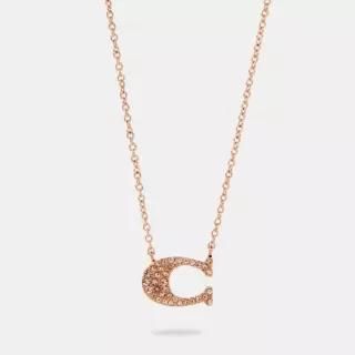 코치 여성 Pave Signature 목걸이 91433 RGD