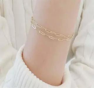 미니골드 김천점 루안 더블 체인 여자 금팔찌 14K 18K BMSM4058 MBM01918
