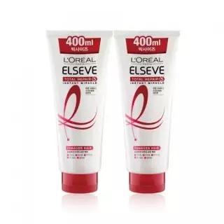 매장정품 LOREALPARIS [2 pack] 토탈리페어5 인스턴트 미라클 점보헤어팩 400ml