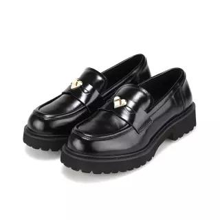 [정상가 228000원]바바라 소가죽 하트장식 여성 로퍼 3cm_BBI537