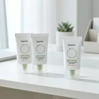 [화잘먹/총70ml] 비플레인 녹두 쿨링 수분 선크림 35ml 1+1 기획