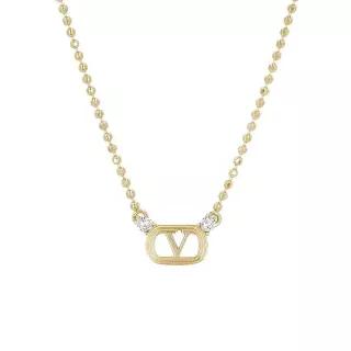 목걸이 9W2J0BG2 YCW 9MN 오발렛 V로고 크리스탈 여성목걸이