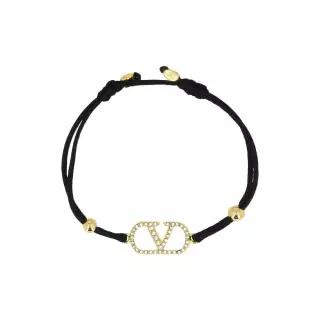 팔찌 9W2J0X85 RLV EDM 가라바니 V로고 크리스탈 코튼 여성팔찌