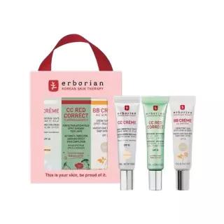 ERBORIAN 베스트 트리오 세트 (CC레드코렉트, BB크림 아이보리, CC크림 포슬린)