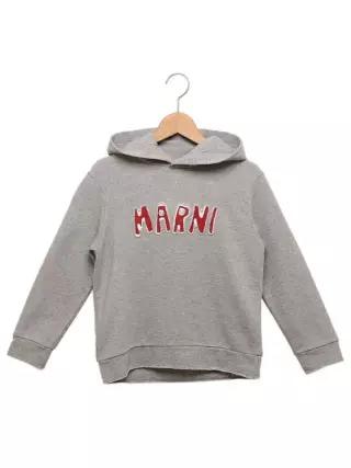 MARNI KIDS 로고 프린팅 후드