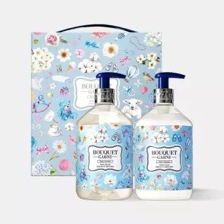 1개 부케가르니 글로우 퍼퓸드 바디케어 2종 선물세트 바디워시 520ml 바디로션 화이트머스크 베이비파우더