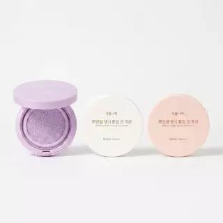 식물나라 뽀얀쌀 생기 톤업 선 쿠션 3종 (단품리필기획)