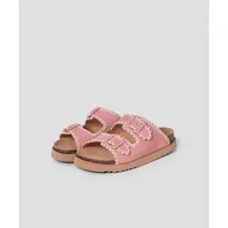 SCHOLL (WOMEN) 스티치 투스트랩 코르크 샌들 핑크 (HH54K2C20X) 2442900