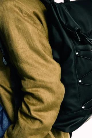 ZARA 러버라이즈드 테크닉 백팩 - 블랙 3202/820/800