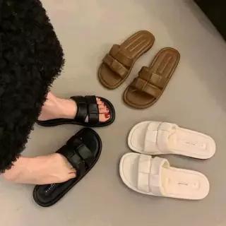 투스트랩 소프트 구션 슬리퍼 여성 투스트랩 구션