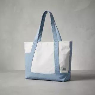 XTONZ XTA108 립스탑 코튼 워싱 토트 백 BLUE