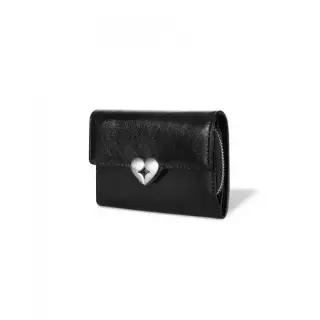 FENNEC HEARTY ZIP FLAP 지갑 - BLACK