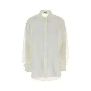 [X45]브루넬로 쿠치넬리 MP993M1A06 C600 여성 셔츠 남방 블라우스 White silk shirt