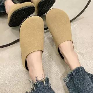 라운드토 슬리퍼 캐주얼 라운드토 캐주얼