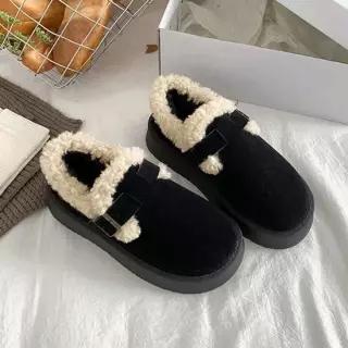 버클 뮬슬리퍼 퍼안감 버클 뮬슬리퍼 퍼안감