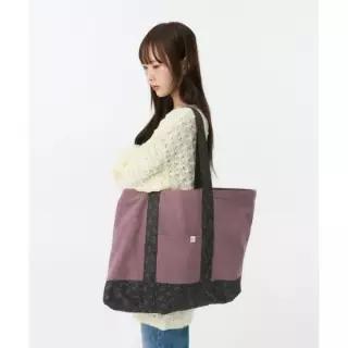 오헤시오 FLORAL TOTE BAG, PURPLE