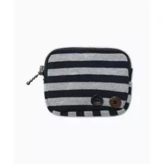 오헤시오 BUTTON POINT COIN WALLET, NAVY STRIPE