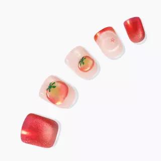 데싱디바 매직프레스 레드 토마토 (숏 스퀘어) 네일팁