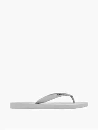 캘빈클라인(Calvin Klein) 남성 핼리 미니멀 로고 플립플랍 샌들 화이트 12 M 1128902