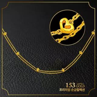 153[최신]24K 순금 SJ 1309 등 패션 레이어드 목걸이 4종 11.25g(3돈)