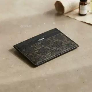 26FW MEDIUM CARD HOLDER IN TRIOMPHE CANVAS CALFSKIN 10N762FGS 38SI 트리옹프 캔버스 카프스