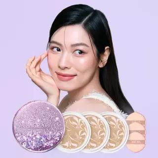 뉴오리지널 에센스 커버팩트 샤이닝드롭에디션(퍼플케이스1+리필3)