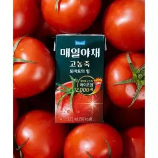 매장정품 MAEILYACHAE 매일야채 고농축 토마토의 힘 125ml 48팩