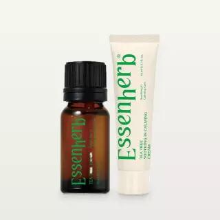 에센허브 티트리 100 오일 10ml 기획(+크림10ml+면봉 50P 증정)