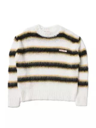 MARNI KIDS 로고 스트라이프 니트