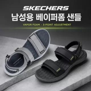 [무료배송] 스케쳐스 남성용 베이퍼폼 샌들 블랙/그레이
