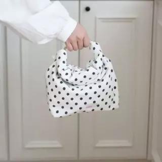 KEIKE 코지 런치백 - 화이트 도트 bag804 138207
