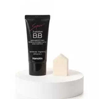[산뜻뽀송/매끈] 한스킨 수퍼 쓰리 솔루션 비비 크림 30g 기획 (+쫀쫀스펀지 6P)
