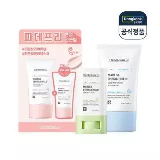 [선케어3종] 센텔리안24 수분 선크림 50ml 1개+톤업 선크림 기획세트 1개+더마쉴드 세이프 선스틱 18g 1개