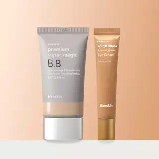 한스킨 프리미엄 수퍼매직 비비크림 SPF35 45g+비피다 아이크림15ml 세트