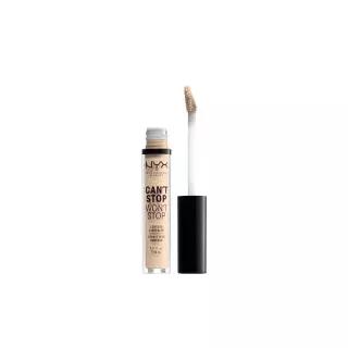 NYX Professional Makeup Cant Stop Wont Contour Concealer, 24h 풀 커버리지 매트 피니시 - 라이트 아이