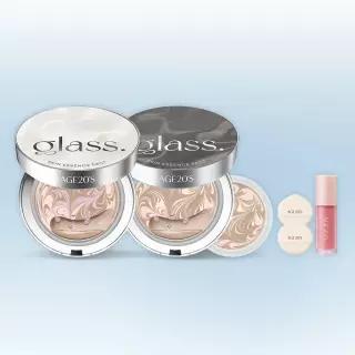 에이지투웨니스 글래스 스킨 에센스 팩트 글로우/퍼펙트 12.5g 본품+리필(+퍼프2매+벨벳 미니블러셔) (SPF5