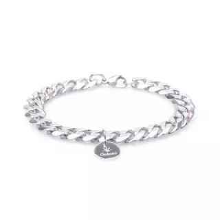 츄바스코 STAINLESS STEEL BRACELET WIDE CHAIN FOR MEN SSBW11 - 실버1015784