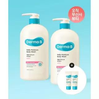 매장정품 DERMAB 데일리 모이스처 바디워시 프레쉬피치 1000MLX 2개+[증정]데일리 바디로션 20MLX2개