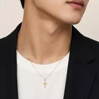 남성 목걸이 목걸이 십자가 체인 목걸이 여성 펜던트 패션 더블-WFR1BL4