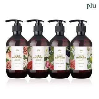 퍼퓸드 스파 스크럽 바디워시 500g *4개 (다마스크로즈, 보태니컬 베리, 플뢰