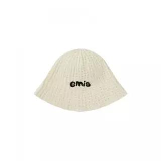 EMIS COASTAL WAFFLE KNIT BUCKET HAT-WHITE