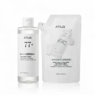 아누아 어성초 77 히알루론산 수분 진정 토너 350ml (+350ml 리필팩)