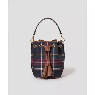 빈폴 BEANPOLE ACCESSORY 클래식 체크 복조리 백 네이비 BE61D3M15R 186987