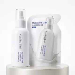 [1+1/청담샵아이돌템] 힐링버드 히알루론 밀크 헤어에센스 150ml 기획 (단품/리필기획)