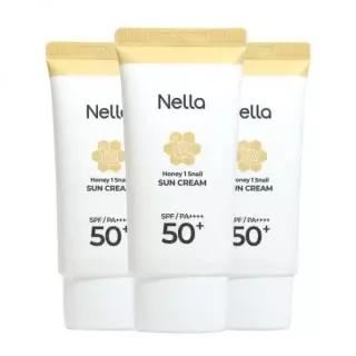 NELLA 허니원스네일 화이트 모이스트 선크림 50g 3개
