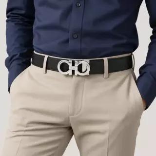 페라가모 FERRAGAMO 간치니 남성 양면 벨트 67 5542 111 0724127 프리컷팅)