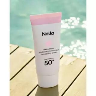 NELLA 하얀눈 광채 발효 톤업 선크림 50g