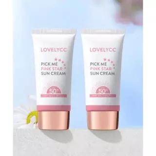 LOVELYCC [2pack] 픽미 핑크 스타 톤업 선크림 SPF 50+ PA+++ 50ml