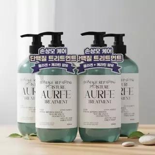 3+1 아우페 데미지 리페어링 대용량 트리트먼트 1000ml 포레스트우디향 린스 모발 영양 수분 데일리 헤어팩